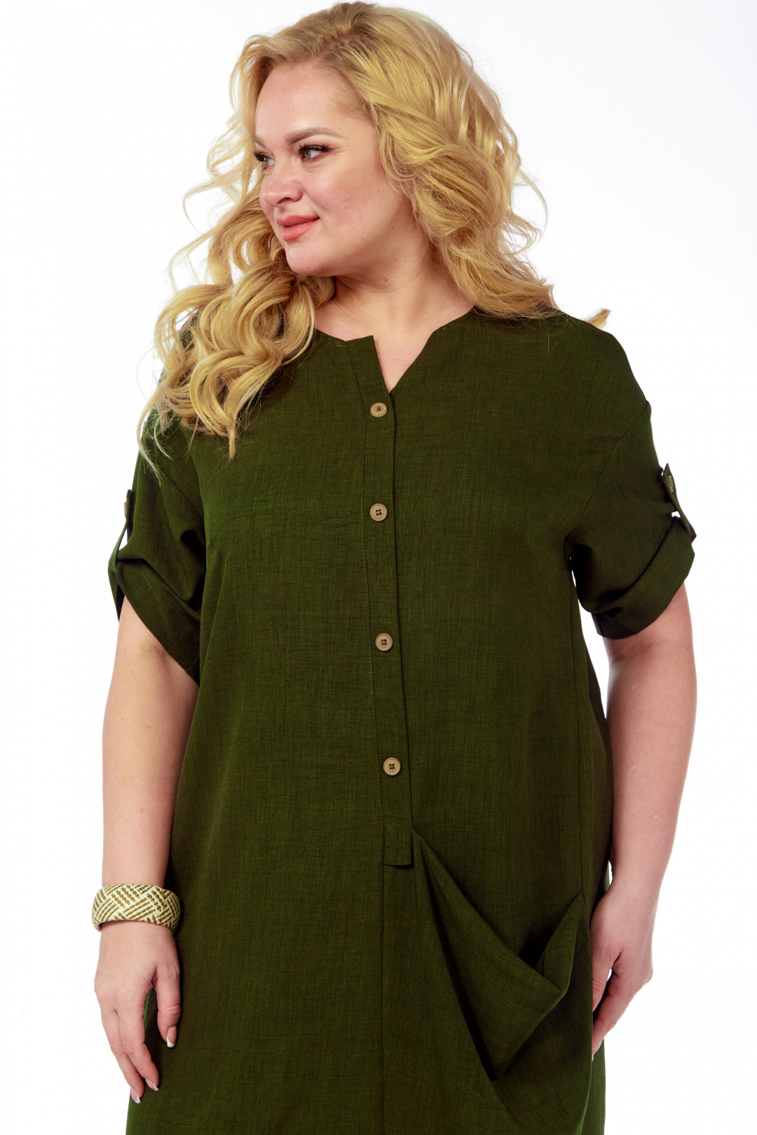 Платье Мишель Шик 2094/3 хаки - фото 6